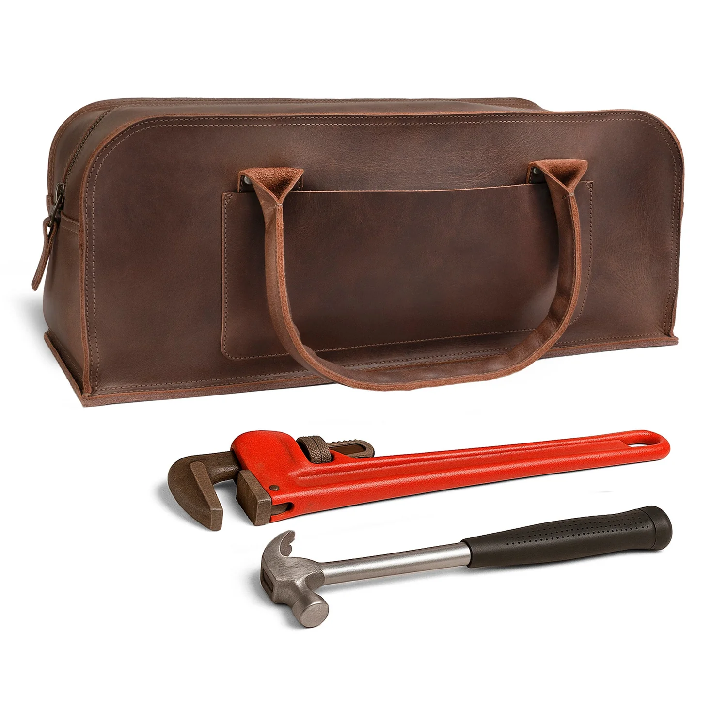 Vintage Textured Leather Multi-Scenario Professional Utility Tool Bag