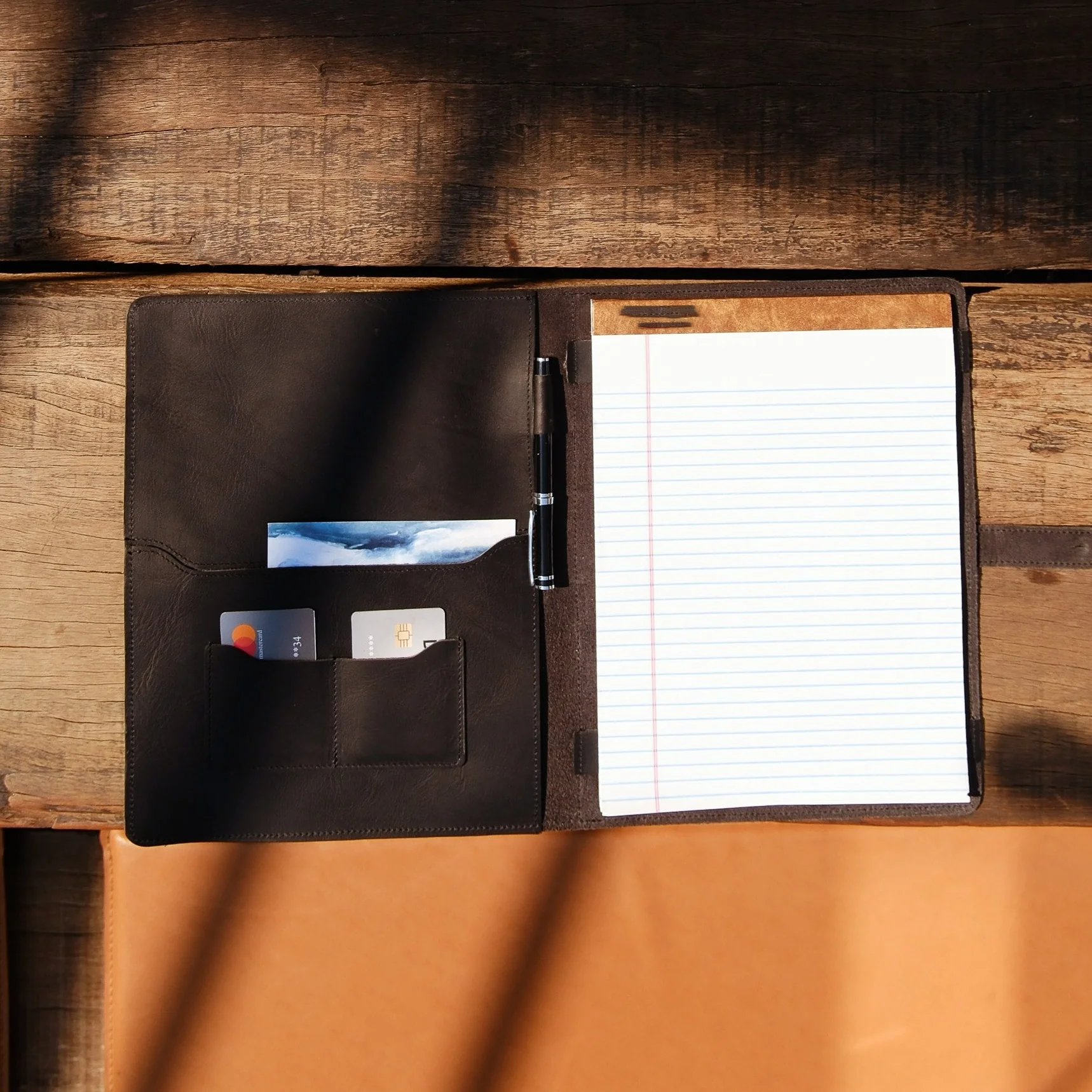 Multi-Slot Full Grain Leather Professional Business Portfolio