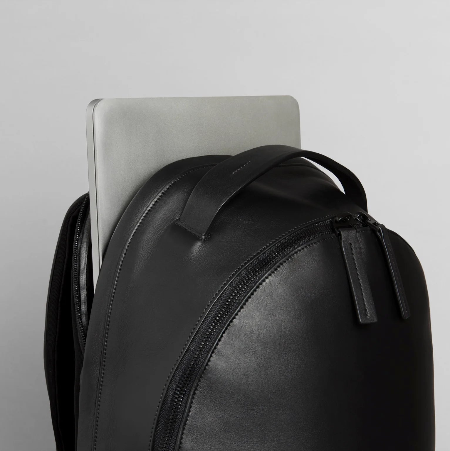 Ergonomic Cushioned Tech Storage Sustainable Leather Hybrid Backpack