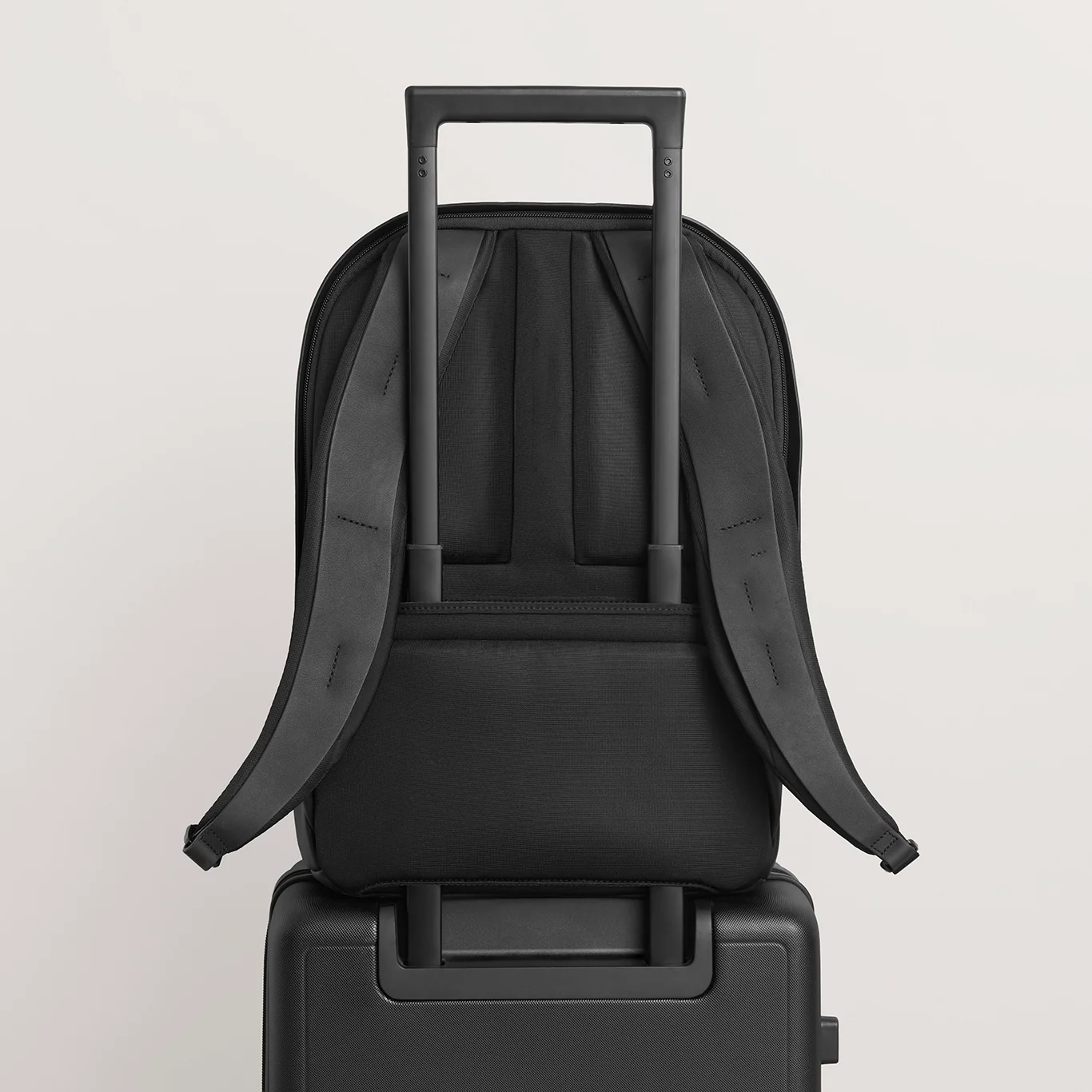 Ergonomic Cushioned Tech Storage Sustainable Leather Hybrid Backpack
