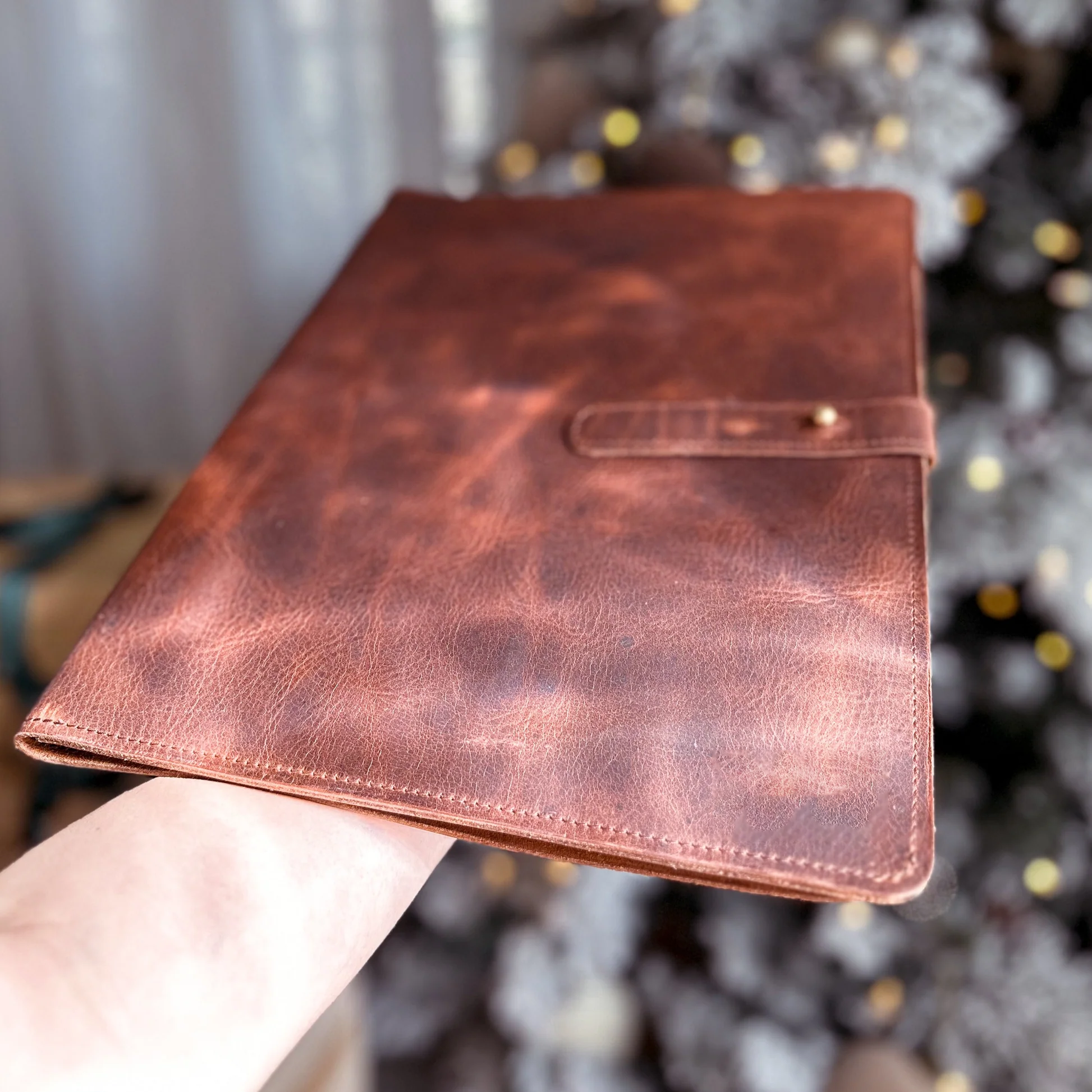 Multi-Slot Full Grain Leather Professional Business Portfolio