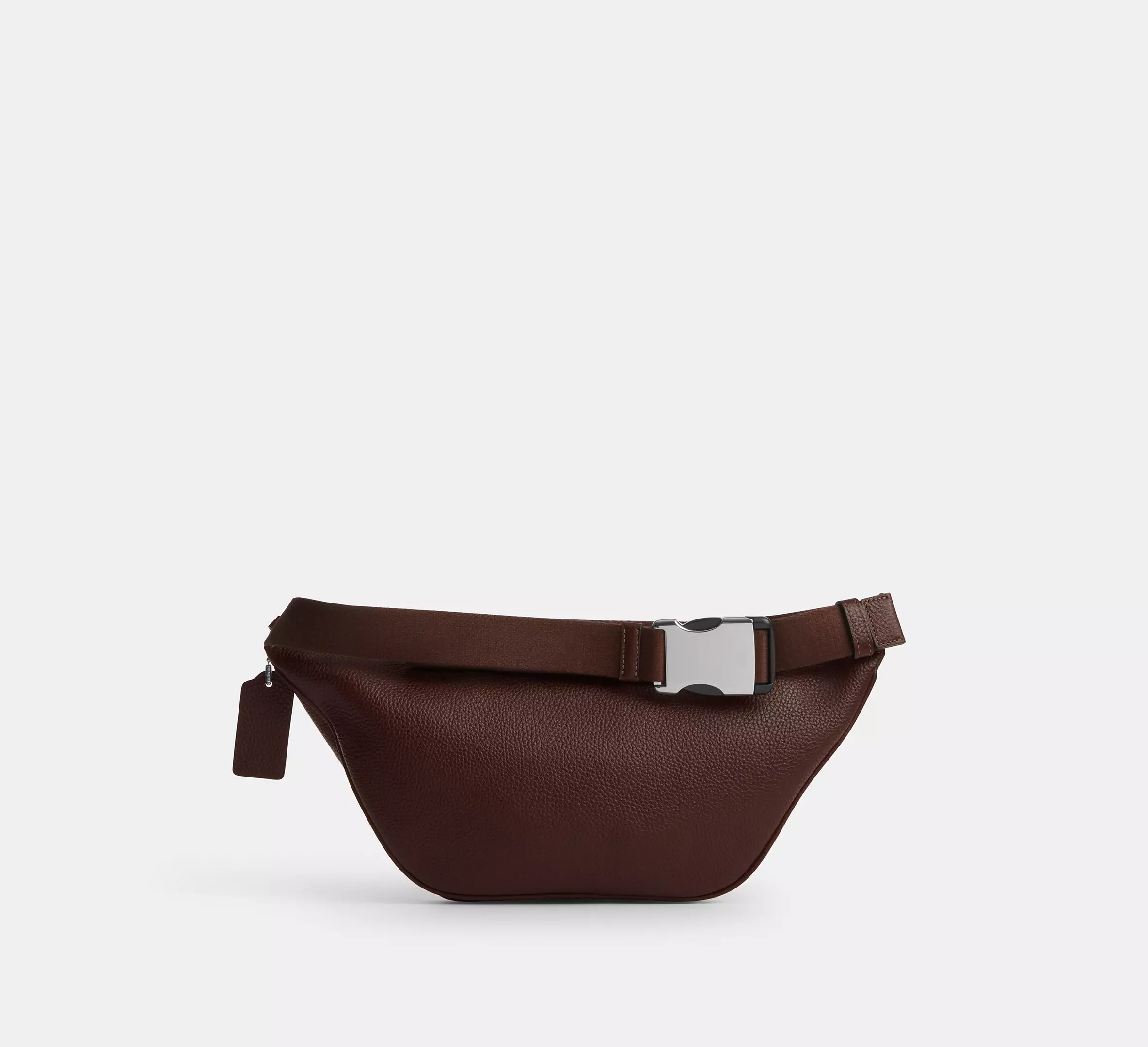 Large Capacity Adjustable Waist-Worn Pebbled Leather Sling Waist Bag