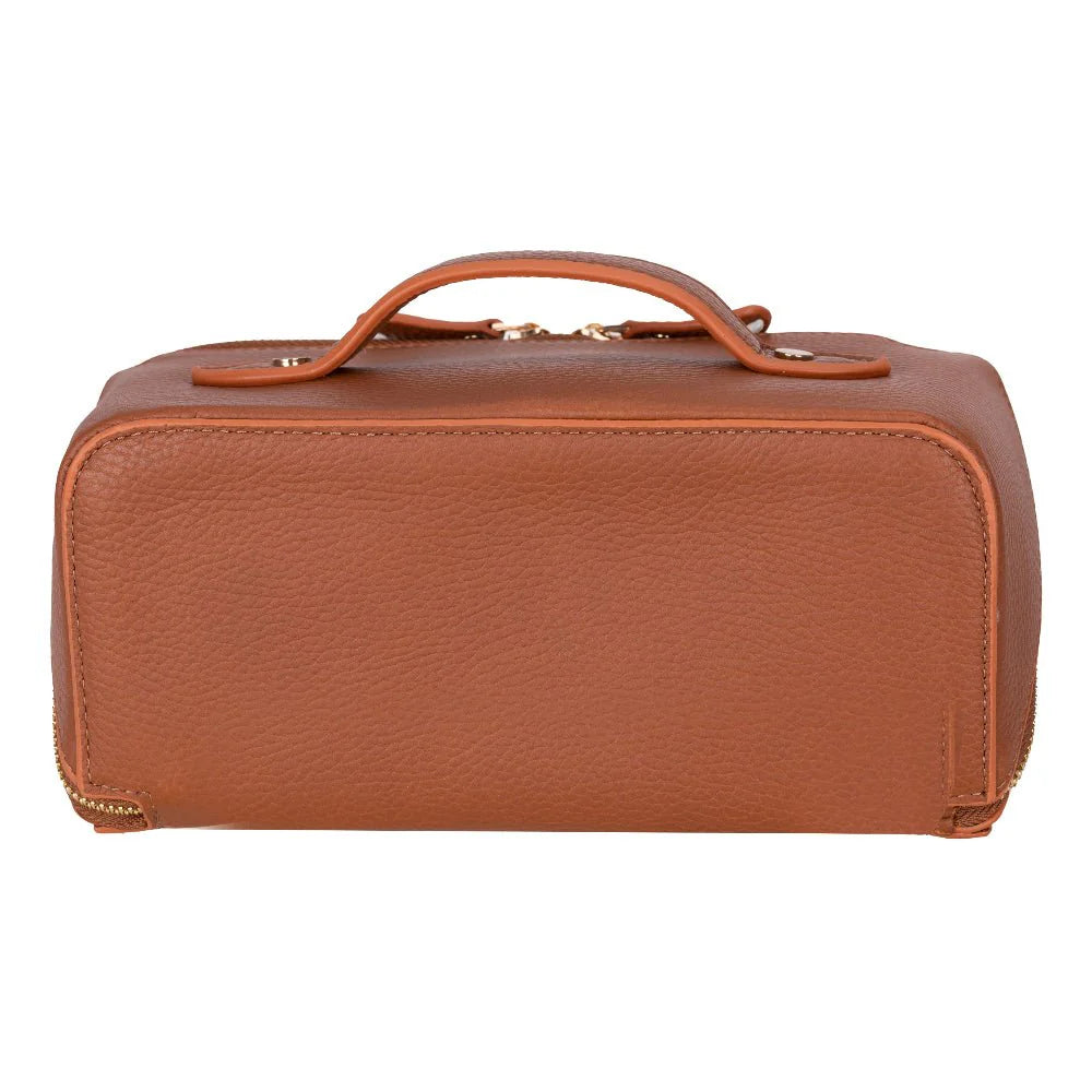 Spacious Leather Travel-Friendly Multi-Purpose Cosmetic Bag