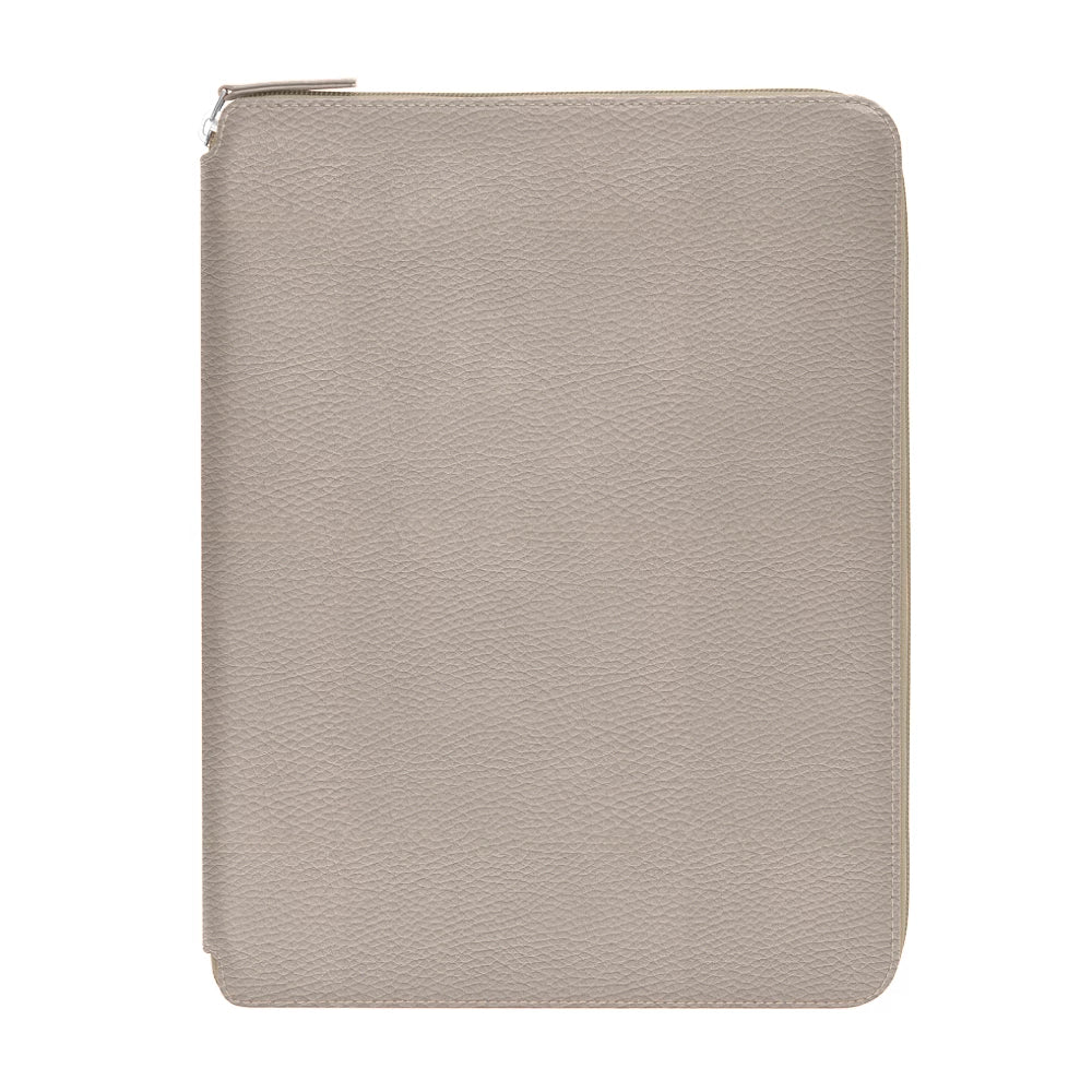 Zippered Multi-Pocket A4 Leather Business Organizer Portfolio